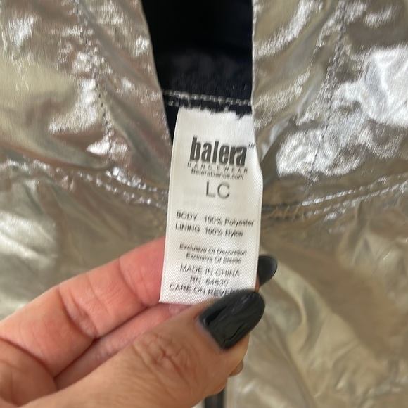 Batera hip hop costume jacket , size large child , metallic silver/black… - Picture 2 of 5